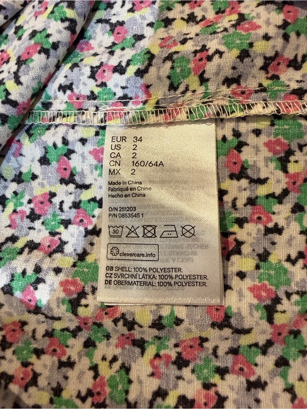 H&M Floral Maxi Skirt in Pink, Green & Cream - Picture 13 of 15